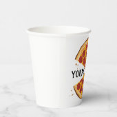 Grappig pepperoni pizza leuke foodie party papieren bekers (Rechts)