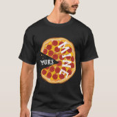 Grappig pepperoni pizza leuke foodie party t-shirt (Voorkant)