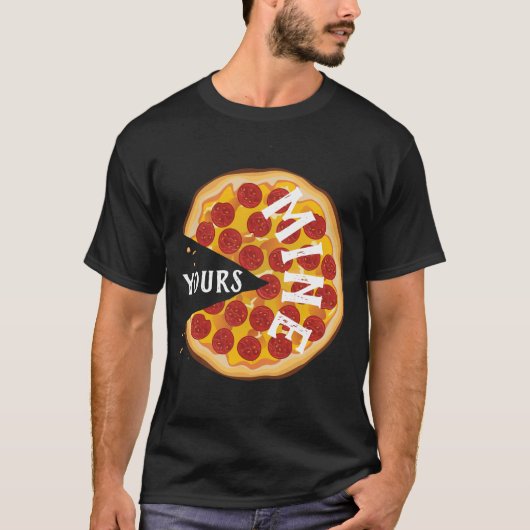 Grappig pepperoni pizza leuke foodie party t-shirt (Voorkant)