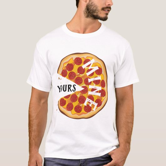 Grappig pepperoni pizza leuke foodie party t-shirt (Voorkant)