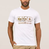 Grappig periodiek tafelvarkensvlees, Bacon Humor F T-shirt (Voorkant)
