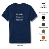 Grappig personage citeert 's werelds mooiste mens t-shirt