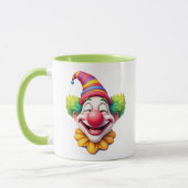 Grappig personage, rode neus, grappen, grimmigen. mok (Links)