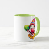 Grappig personage, rode neus, grappen, grimmigen. mok (Voorkant rechts)