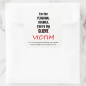 Grappig Personal Trainer Fitness Gym Business Vierkante Sticker (Tas)