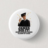 Grappig Persoonlijk Afstudeerfeest Op Maat Ronde Button 3,2 Cm (Voorkant)