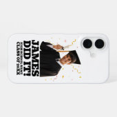 Grappig Persoonlijk Afstudeerfeestje Aangepaste Fo iPhone 16 Hoesje (Achterkant horizontaal)