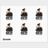 Grappig Persoonlijk Afstudeerfeestje Aangepaste Fo Vierkante Sticker (Vel)