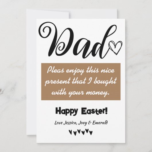 grappig persoonlijk beste vader, gelukkig pasen fa feestdagenkaart (Voorkant)