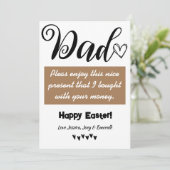 grappig persoonlijk beste vader, gelukkig pasen fa feestdagenkaart (Staand voorkant)