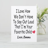 grappig persoonlijk cadeau van het kind voor moede feestdagenkaart (Staand voorkant)