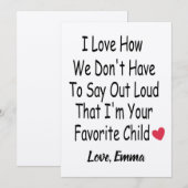 grappig persoonlijk cadeau van het kind voor moede feestdagenkaart (Voorkant / Achterkant)