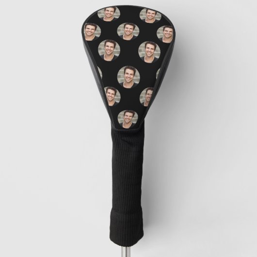 Grappig persoonlijk gezicht, aangepaste foto golfheadcover (Voorkant)
