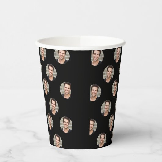 Grappig persoonlijk gezicht, aangepaste foto papieren bekers (Links)