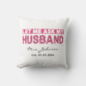 Grappig persoonlijk huwelijksgeschenk voor de brui kussen (Voorkant)