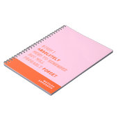 Grappig Persoonlijk Modern Roze Oranje Aangepaste  Notitieboek (Linkerzijde)