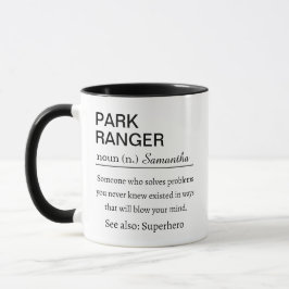Grappig Persoonlijk Park Ranger Definitie Cadeau Mok