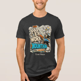 Grappig Persoonlijk T-shirt met Papierwerk Berg, o