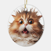 GRAPPIG PERZISCH KAT VERRAST KAT GEZICHT KERAMISCH ORNAMENT (Links)