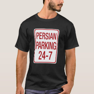 Grappig Perzisch Parkeer Verkeersbord Spoof Katten T-shirt