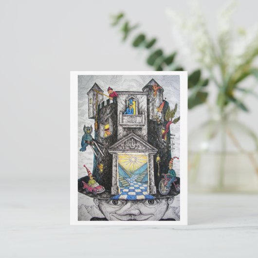 grappig pet briefkaart (Staand voorkant)