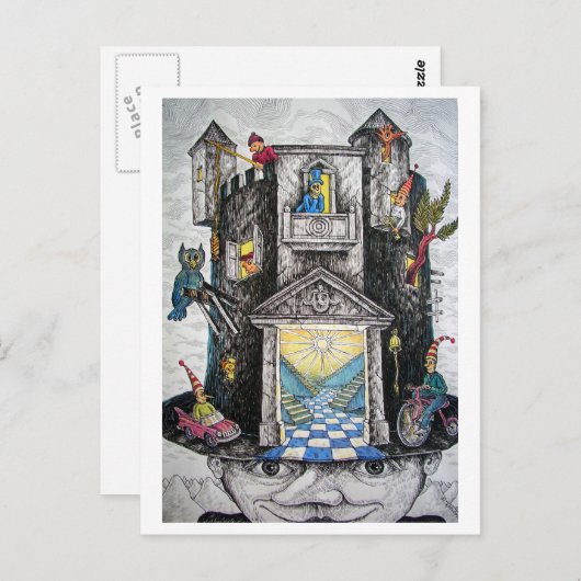 grappig pet briefkaart (Voorkant / Achterkant)