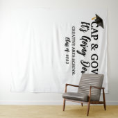 Grappig Pet en gans... het gaat naar beneden Foto  Wandkleed (In Situ (horizontaal))