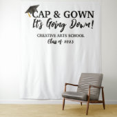 Grappig Pet en gans... het gaat naar beneden Foto  Wandkleed (In situ)