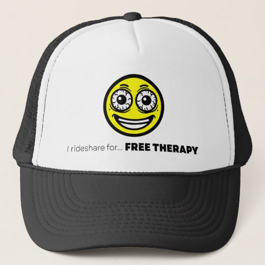 Grappig Pet | Gekke gele emoji | Rideshare-Humor (Voorkant)