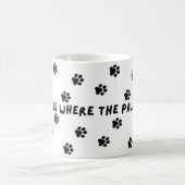 Grappig, Pet Lover Mok. Thuis is waar de poten sta Koffiemok (Center)