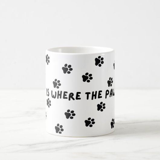 Grappig, Pet Lover Mok. Thuis is waar de poten sta Koffiemok (Center)