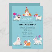 Grappig Pet verjaardagsfeestje Uitnodiging (Voorkant / Achterkant)