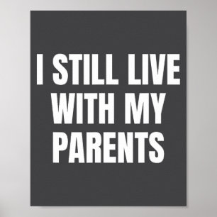 Grappig Peuter Shirt Kinderen Citaat Ik Woon Nog S Poster