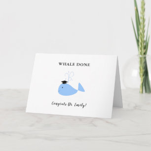Grappig PhD afstuderen afstuderen Congrats Whale P Kaart