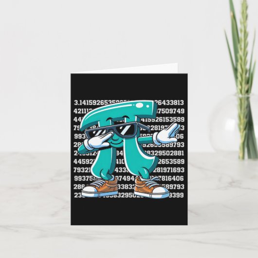 Grappig Pi Symbool Dabbing Kinder Jongens Jeugd Wi Kaart (Voorkant)