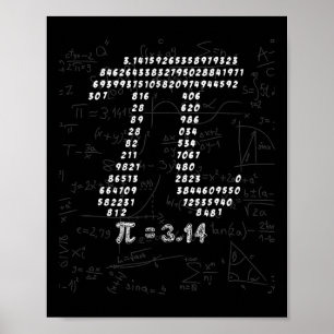 Grappig pi-symbool ontwerp voor 14 maart pi dag 3. poster
