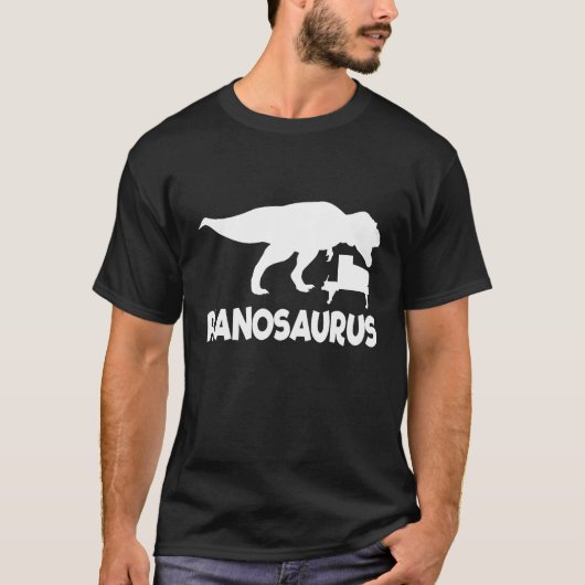 Grappig Piano Dinosaurus Gift Piano Shirt (Voorkant)