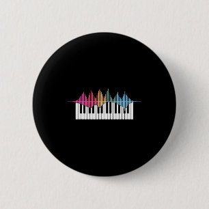 Grappig piano-ontwerp voor mannen vrouwen kinderen ronde button 5,7 cm