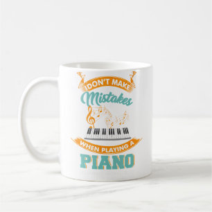 Grappig piano-uitrusting voor een pianist koffiemok