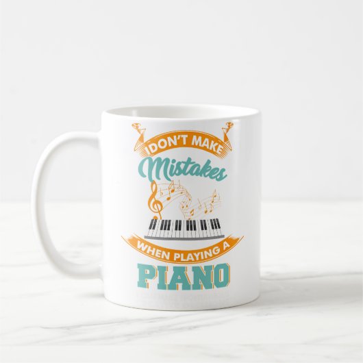 Grappig piano-uitrusting voor een pianist koffiemok (Links)