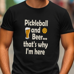Grappig Pickleball en Bier Daarom ben ik hier Tri-Blend Shirt