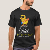 Grappig Pickleball Karakter Kippen Custom T-shirt (Voorkant)