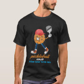 Grappig pickleball karakter t-shirt (Voorkant)