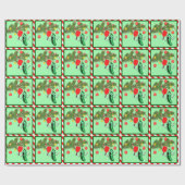 Grappig Pickleball Kerst Inpakpapier (Vlak)