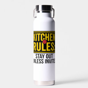 Grappig Pickleball Keuken Regels Waarschuwingsbord Waterfles
