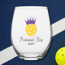 Grappig Pickleball King gepersonaliseerd monogram