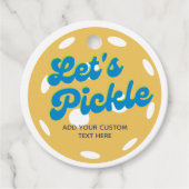 Grappig pickleball laten we gepersonaliseerde teks bedankjes labels (Voorkant)