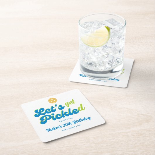 Grappig pickleball, laten we gepickled aangepaste  kartonnen onderzetters (Insitu)