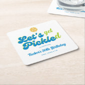 Grappig pickleball, laten we gepickled aangepaste  kartonnen onderzetters (Schuin)