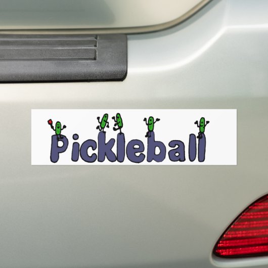 Grappig Pickleball Letters met Pickles Bumpersticker (Op auto)
